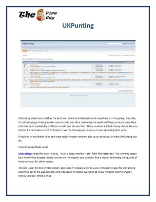 ukpunting|UKPunting